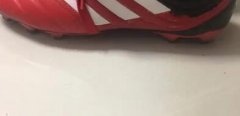 正品阿迪达斯足球鞋原价400多，单位发的，用于足球比赛，只穿